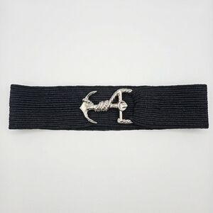Black Belt with Silver Anchor Buckle